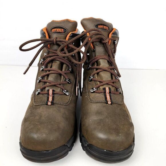 Hytest Brown Leather Men\'s Steel Toe EH Poron Work Boots Shoes Mens sz 8 K12451 main image 6